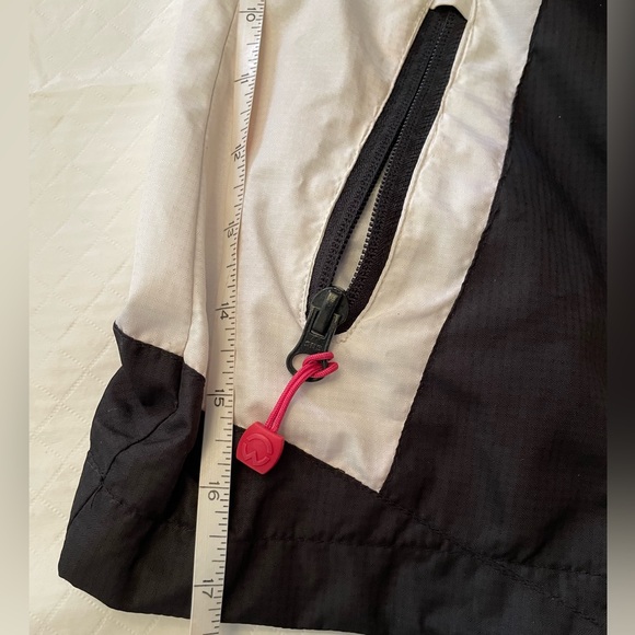 Warehouse One Windbreaker in Medium. Black and white with hot pink highlights. - Picture 15 of 15